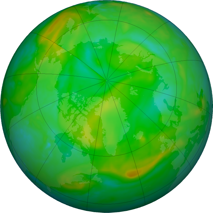 Arctic ozone map for 04 July 2021
